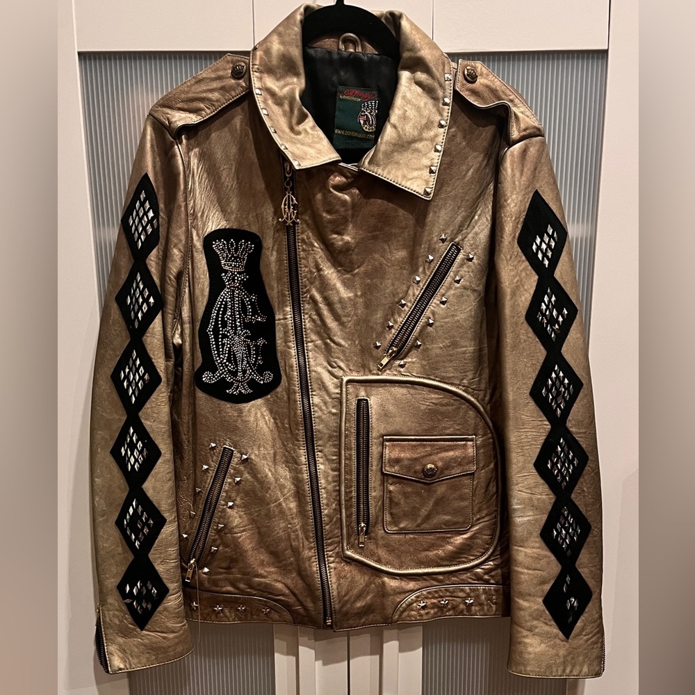 Ed Hardy leather jacket